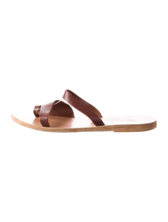 Ancient Greek Sandals Leather Slides