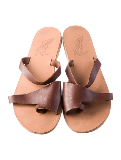 Ancient Greek Sandals Leather Slides