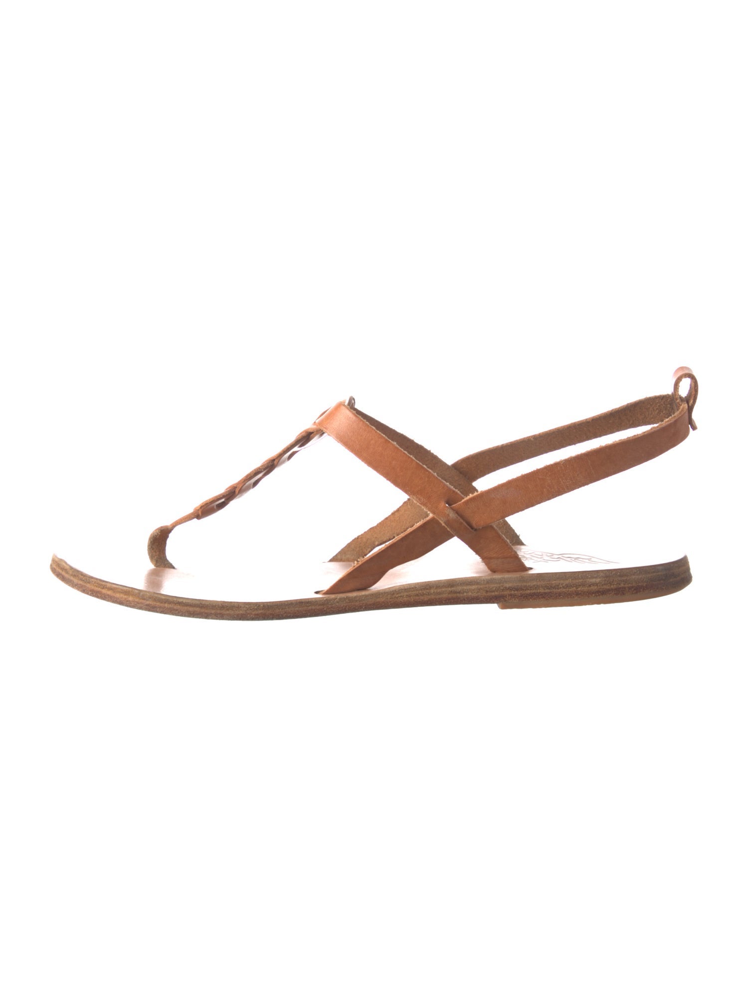 Ancient Greek Sandals Leather T-Strap Sandals