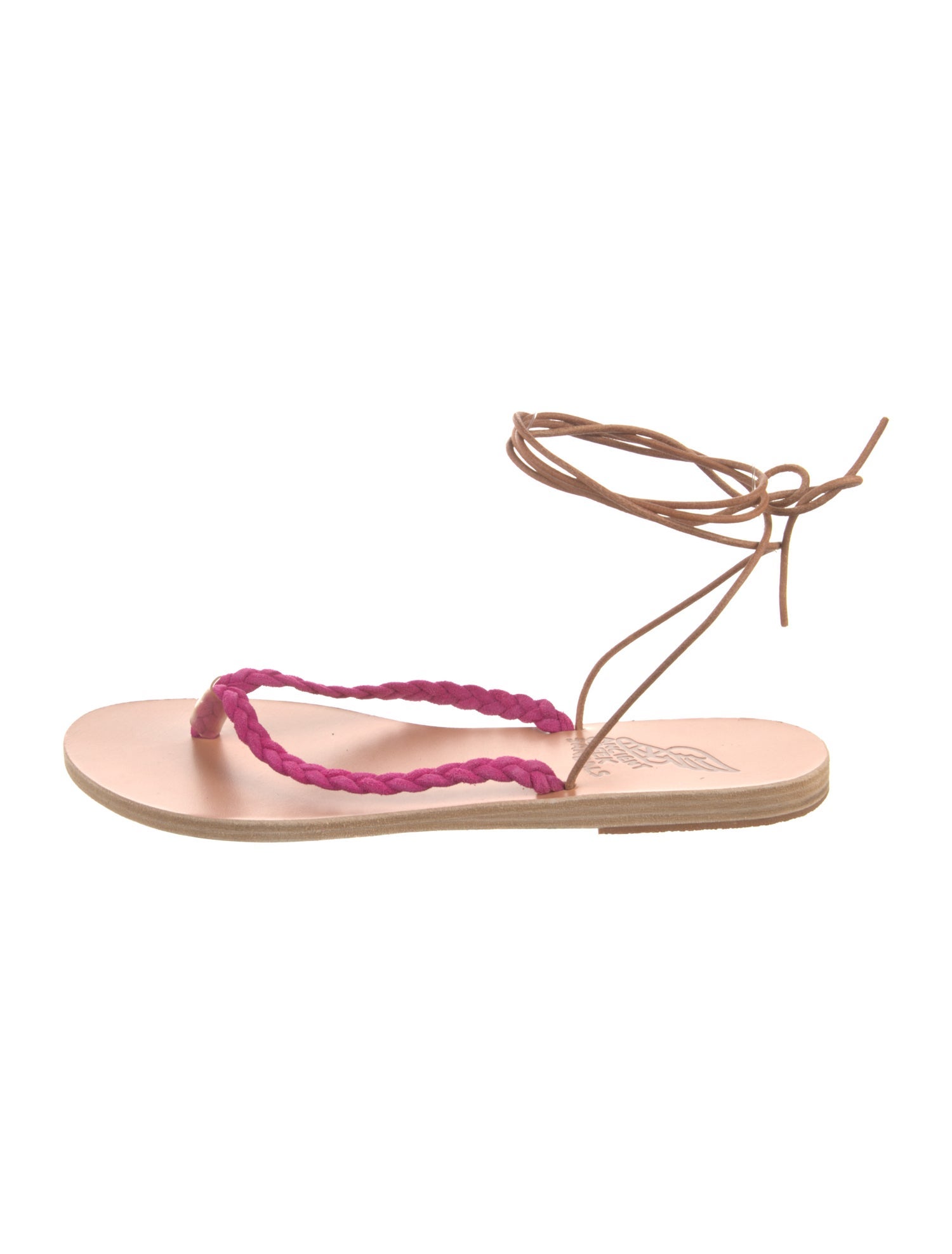 Ancient Greek Sandals Leather Braided Accents Sandals