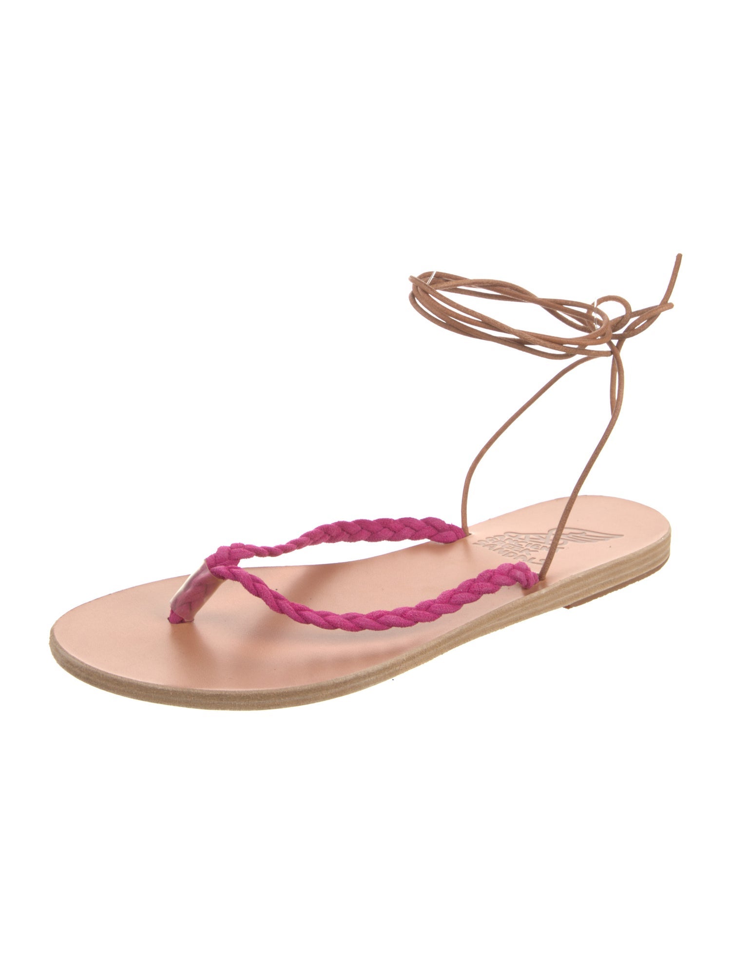Ancient Greek Sandals Leather Braided Accents Sandals