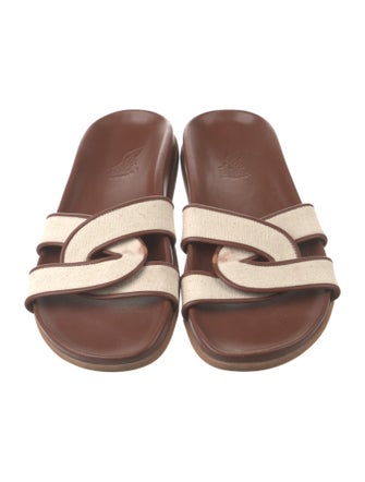Ancient Greek Sandals Leather Slides