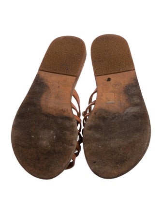 Ancient Greek Sandals Leather Slides