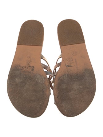 Ancient Greek Sandals Leather Slides