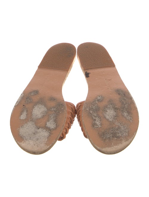 Ancient Greek Sandals Leather Braided Accents Slides