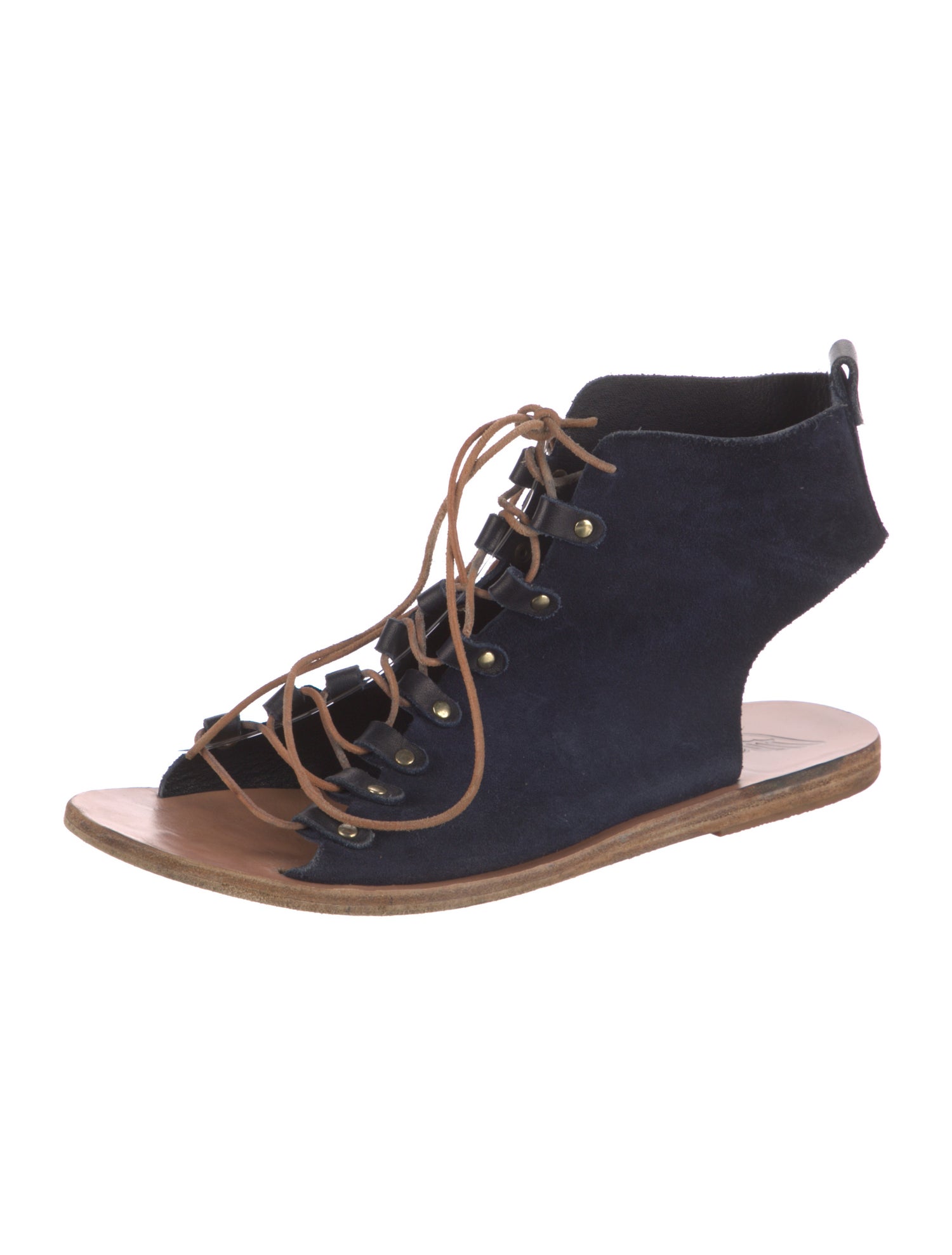 Ancient Greek Sandals Suede Gladiator Sandals