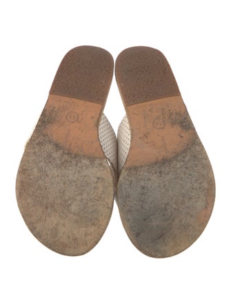 Ancient Greek Sandals Leather Lasercut Accents Slides