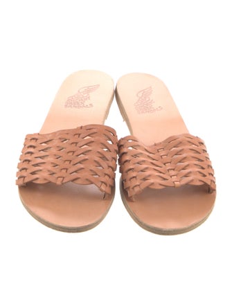 Ancient Greek Sandals Leather Slides