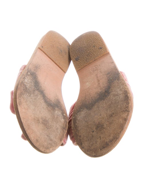 Ancient Greek Sandals Velvet Bow Accents Slides