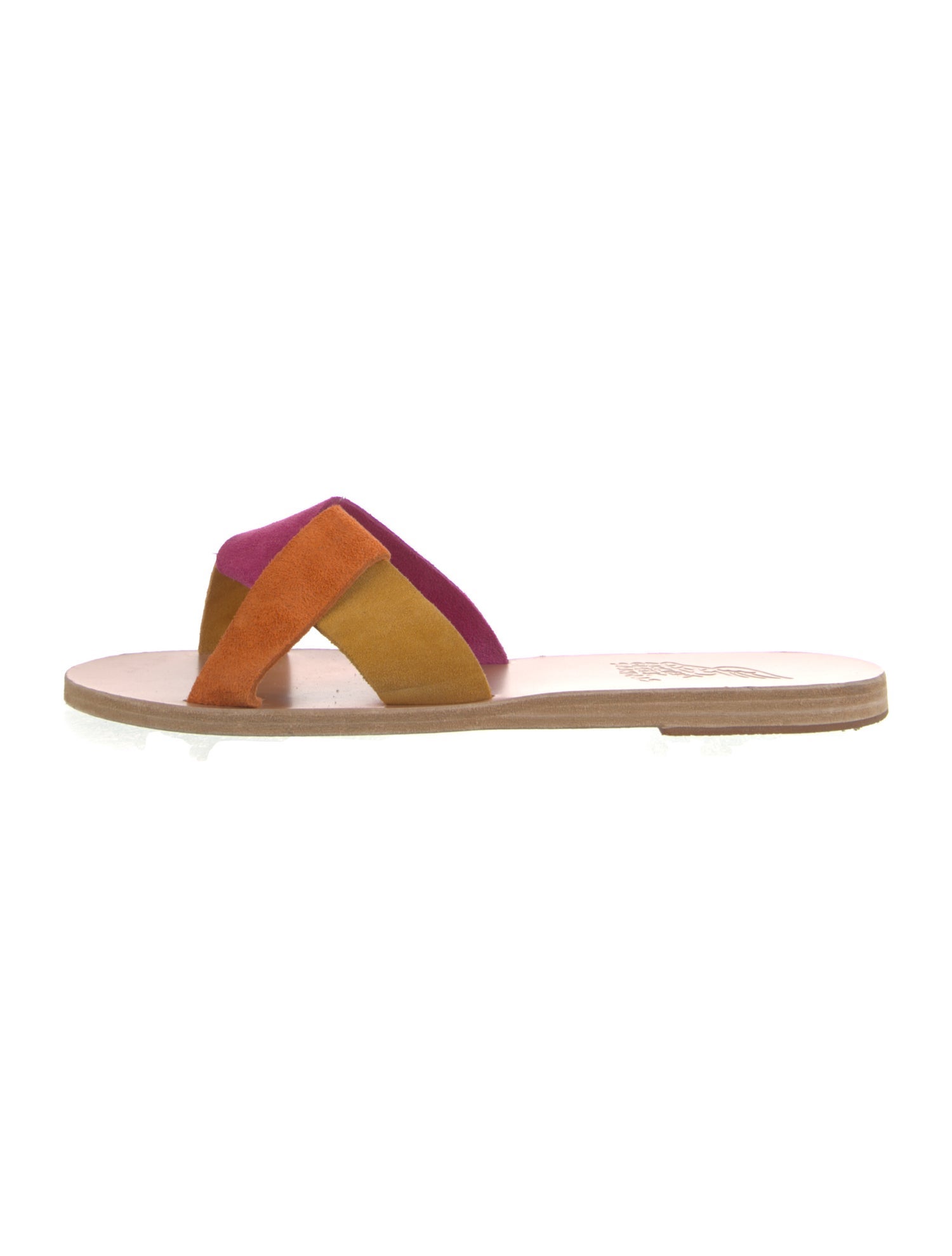 Ancient Greek Sandals Suede Slides