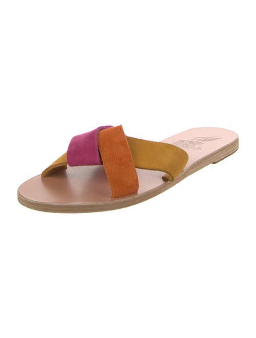 Ancient Greek Sandals Suede Slides