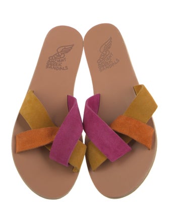 Ancient Greek Sandals Suede Slides