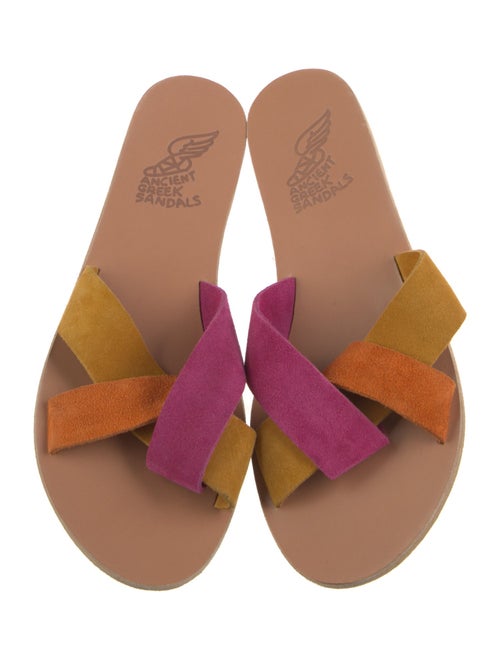 Ancient Greek Sandals Suede Slides