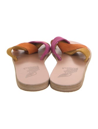 Ancient Greek Sandals Suede Slides
