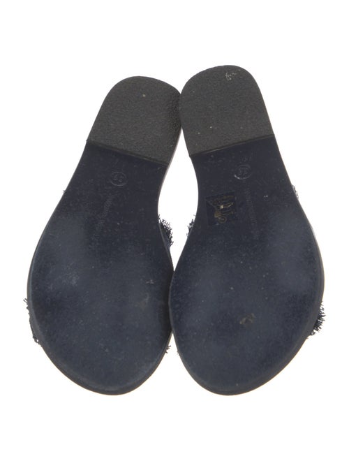 Ancient Greek Sandals Denim Raw-Edge Trim Slides