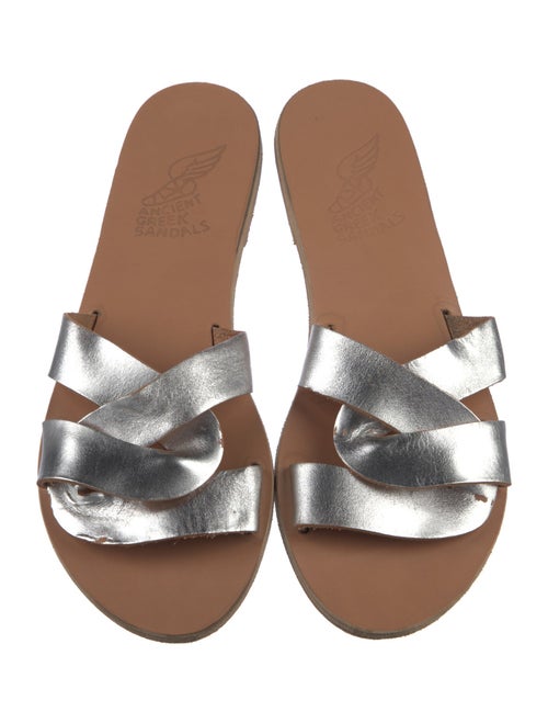 Ancient Greek Sandals Leather Slides