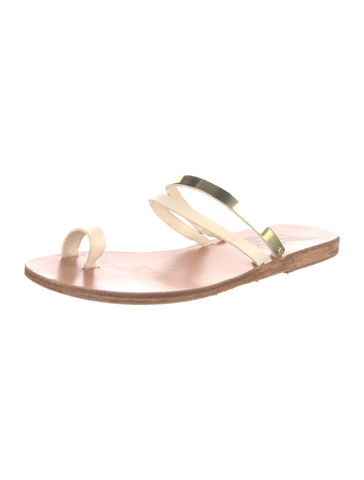 Ancient Greek Sandals Leather Slides