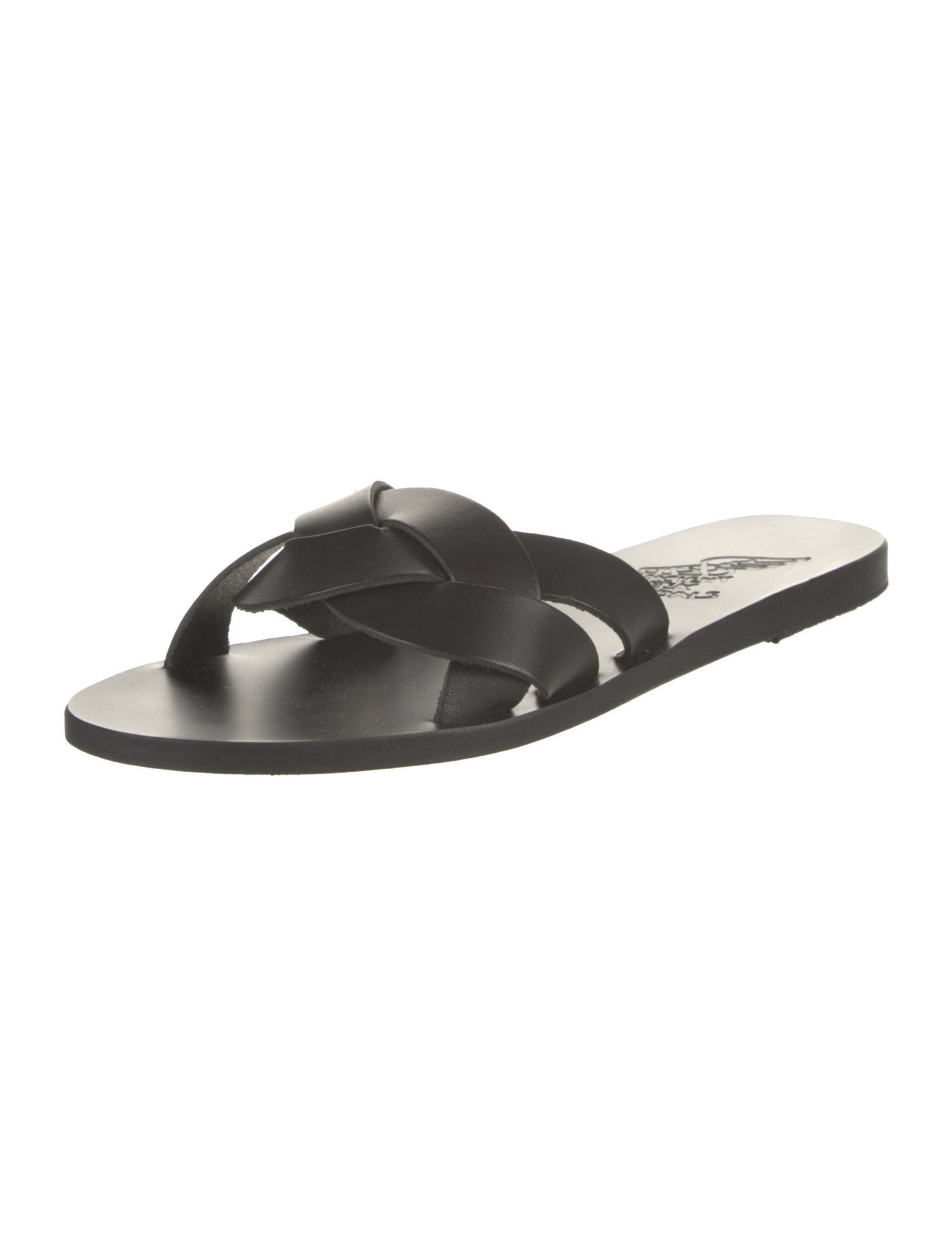 Ancient Greek Sandals Leather Slides