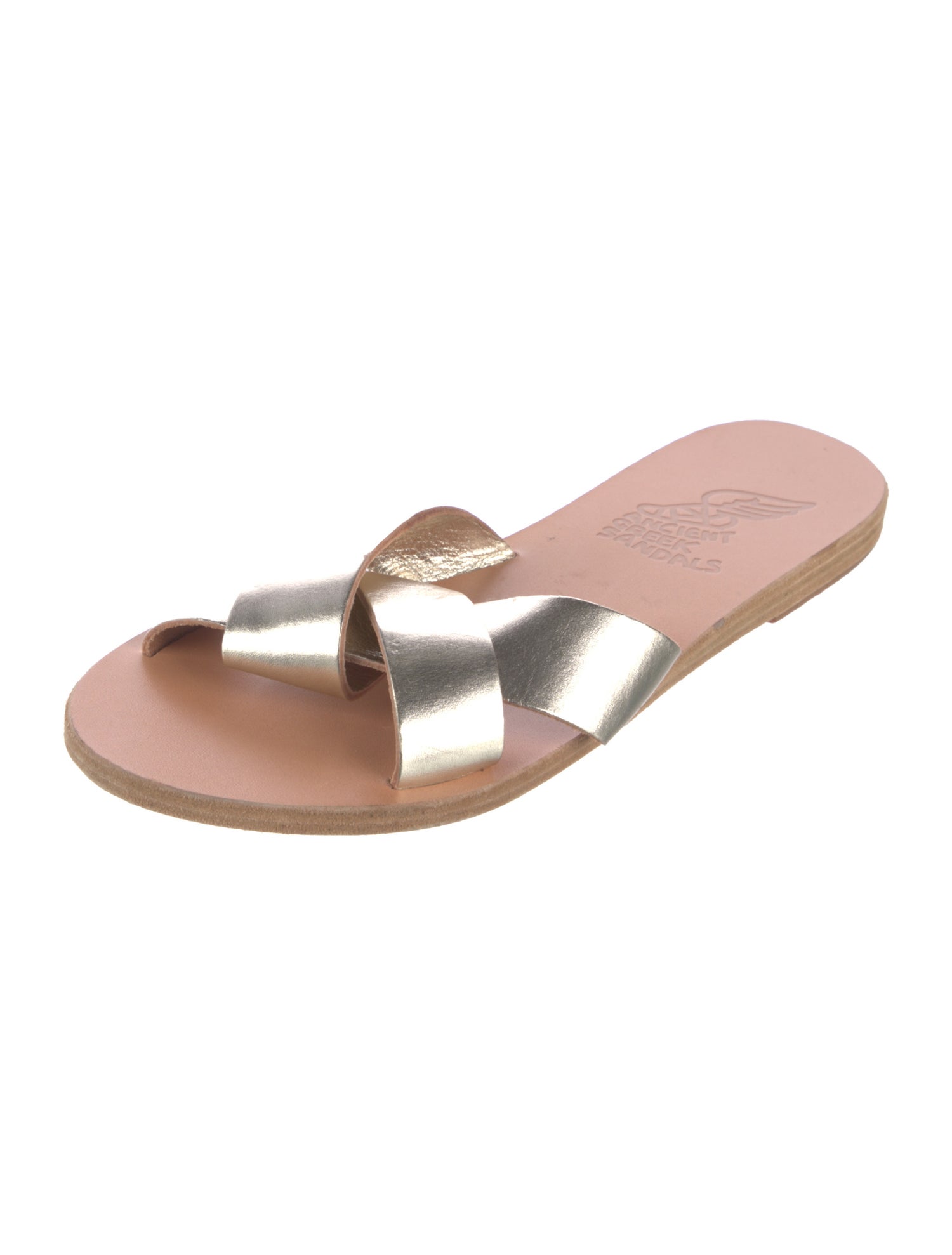 Ancient Greek Sandals Leather Slides