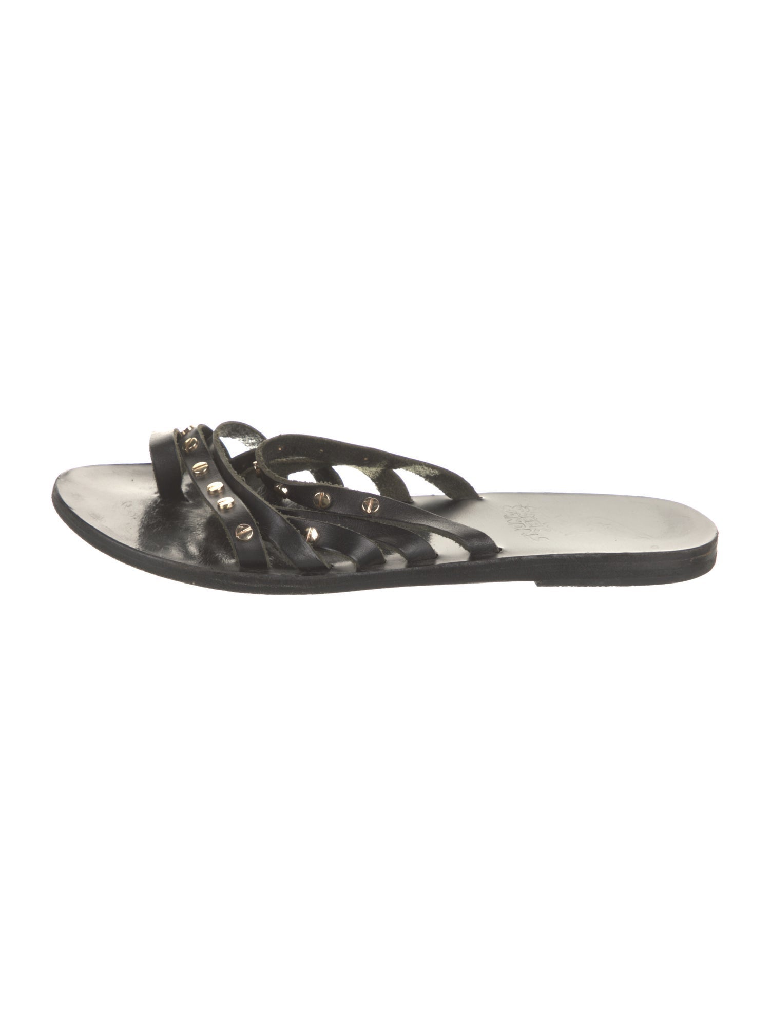 Ancient Greek Sandals Suede Floral Print Slides