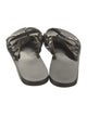 Ancient Greek Sandals Suede Floral Print Slides