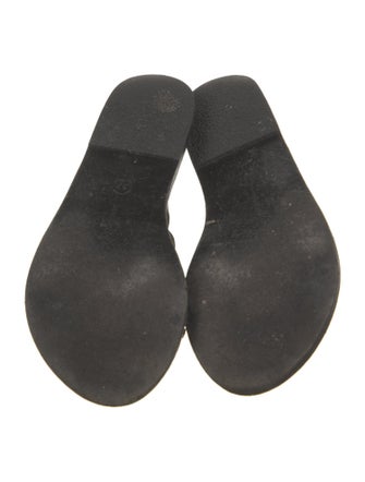 Ancient Greek Sandals Suede Floral Print Slides