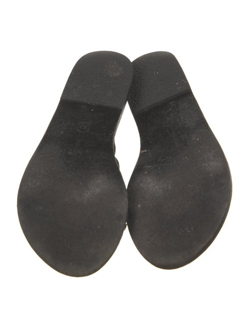 Ancient Greek Sandals Suede Floral Print Slides