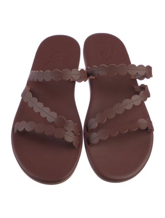 Ancient Greek Sandals Leather Slides