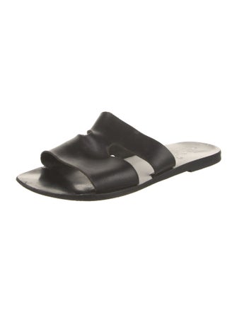 Ancient Greek Sandals Leather Slides
