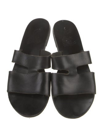 Ancient Greek Sandals Leather Slides