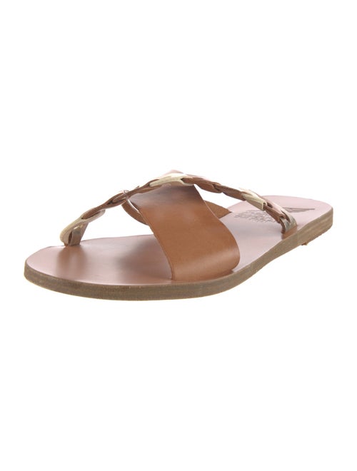 Ancient Greek Sandals Leather Slides