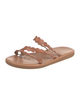 Ancient Greek Sandals Leather Slides