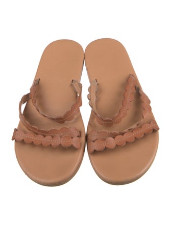 Ancient Greek Sandals Leather Slides