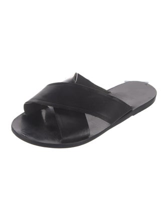 Ancient Greek Sandals Leather Slides