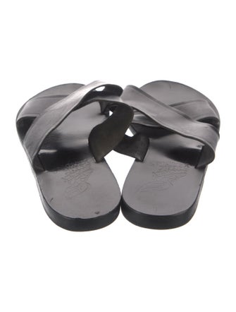 Ancient Greek Sandals Leather Slides