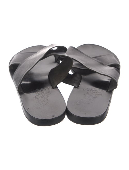 Ancient Greek Sandals Leather Slides