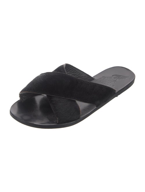 Ancient Greek Sandals Ponyhair Slides