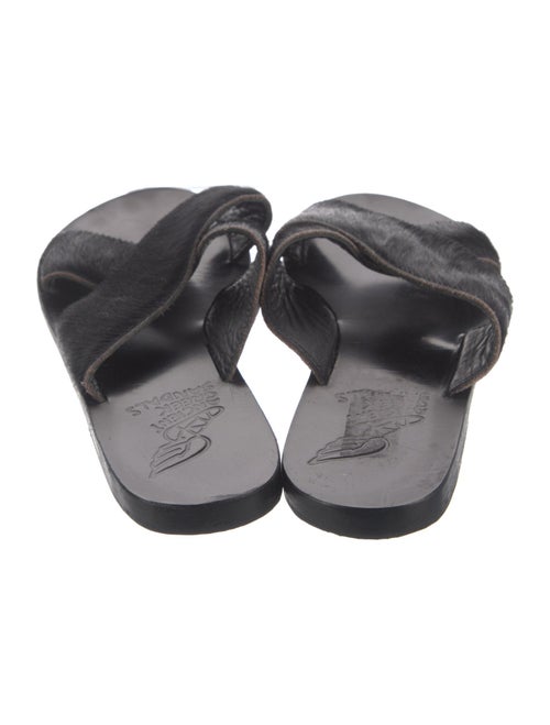 Ancient Greek Sandals Ponyhair Slides