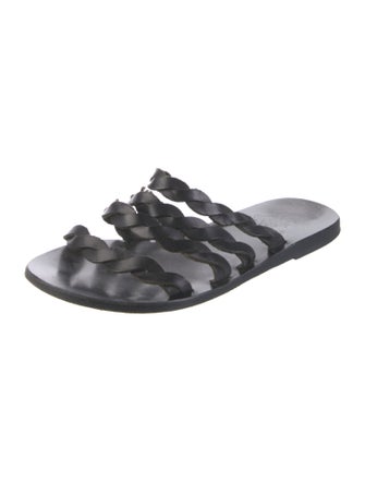 Ancient Greek Sandals Leather Slides