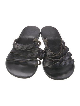 Ancient Greek Sandals Leather Slides