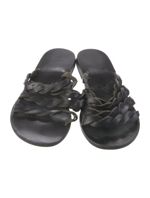 Ancient Greek Sandals Leather Slides