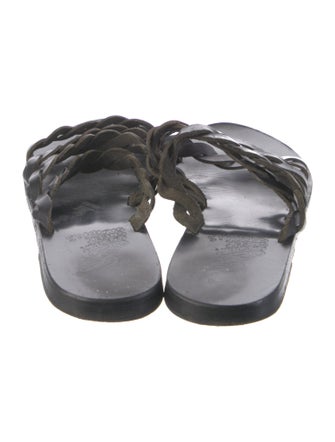 Ancient Greek Sandals Leather Slides
