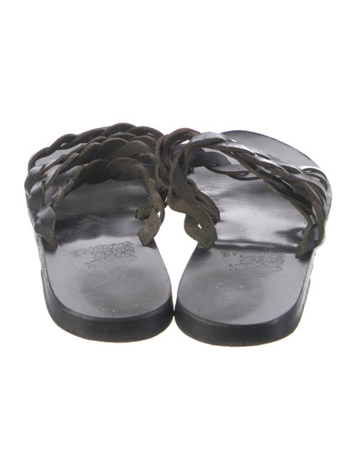 Ancient Greek Sandals Leather Slides