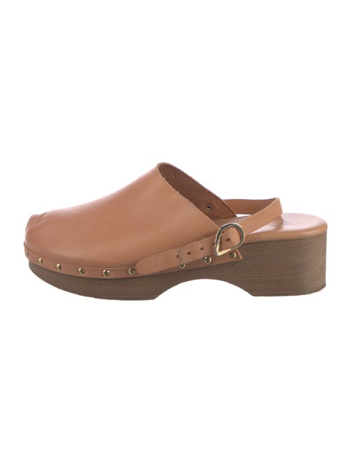 Ancient Greek Sandals Leather Studded Accents Slingback Flats