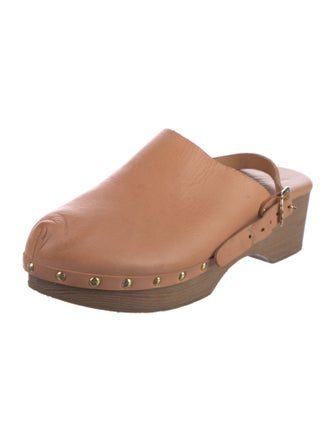 Ancient Greek Sandals Leather Studded Accents Slingback Flats