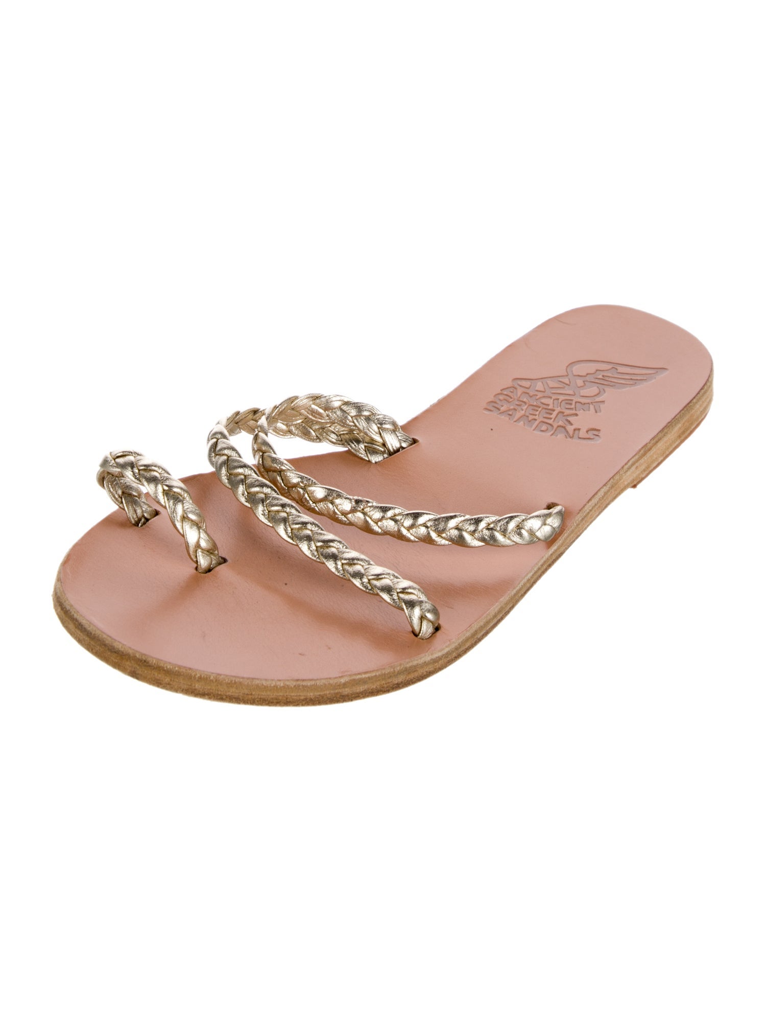 Ancient Greek Sandals Leather Slides