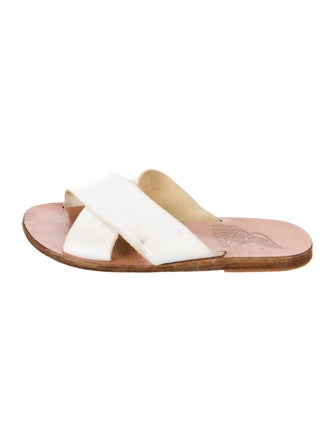 Ancient Greek Sandals Leather Slides