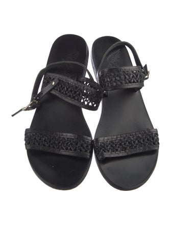 Ancient Greek Sandals Leather Slingback Flats