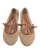 Ancient Greek Sandals Raffia Colorblock Pattern Mary Jane Flats