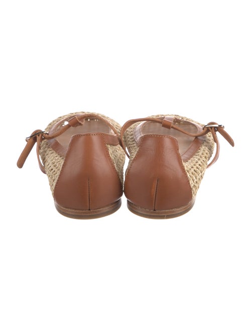 Ancient Greek Sandals Raffia Colorblock Pattern Mary Jane Flats